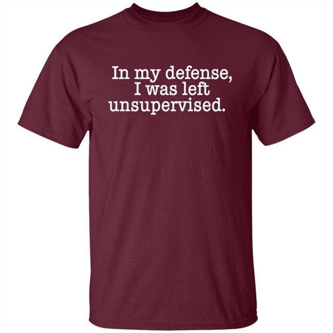 In My Defense I Was Left Unsupervised T Shirt Hoodie In My Defense I Was Left Unsupervised T Shirt Hoodie