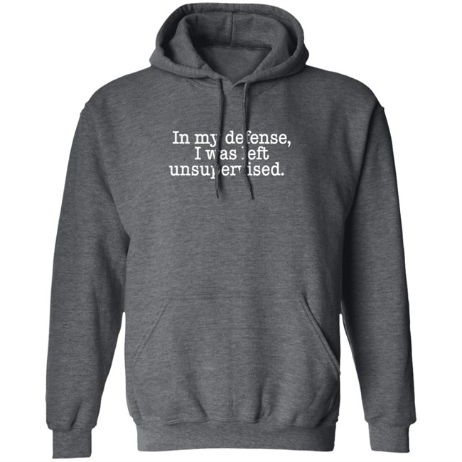 In My Defense I Was Left Unsupervised T Shirt Hoodie In My Defense I Was Left Unsupervised T Shirt Hoodie
