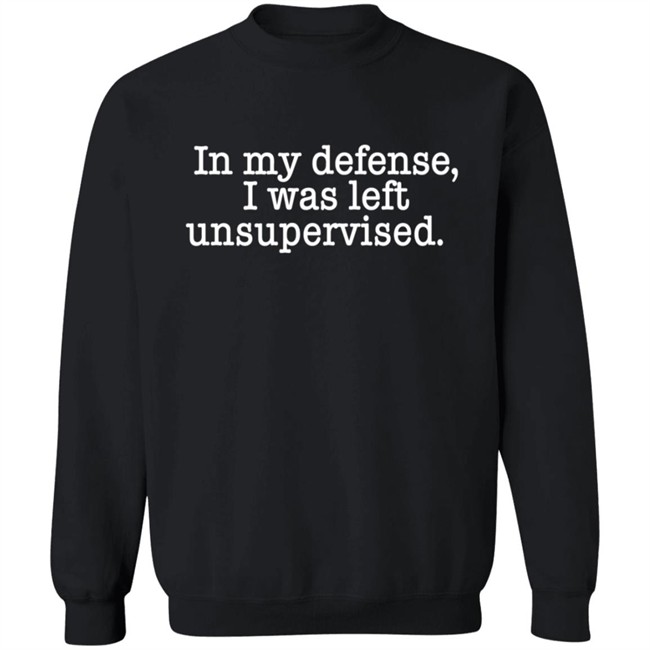 In My Defense I Was Left Unsupervised T Shirt Hoodie In My Defense I Was Left Unsupervised T Shirt Hoodie
