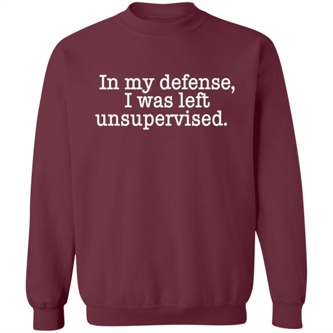 In My Defense I Was Left Unsupervised T Shirt Hoodie In My Defense I Was Left Unsupervised T Shirt Hoodie