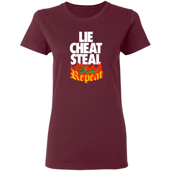 Pro Wrestling Merch Lie Cheat Steal Repeat Shirt Pro Wrestling Merch Lie Cheat Steal Repeat Shirt
