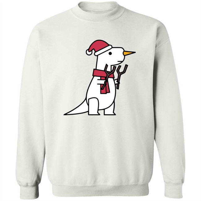 Shop Dinosaur Merch Store Snowman T Rex SweatShirt Shop Dinosaur Merch Store Snowman T Rex SweatShirt