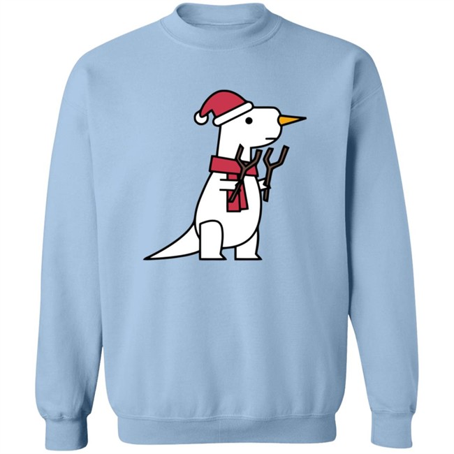 Shop Dinosaur Merch Store Snowman T Rex SweatShirt
