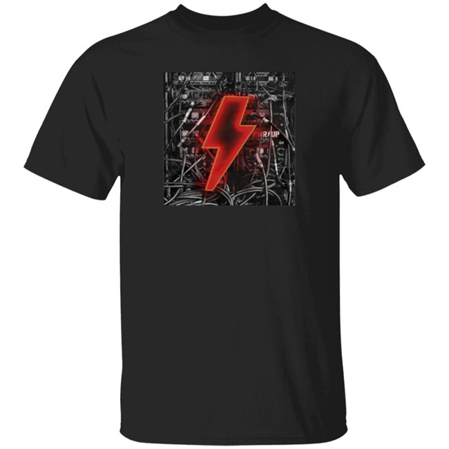 ACDC Merch Bolt N' Wires Black T Shirt Hoodie ACDC Merch Bolt N' Wires Black T Shirt Hoodie
