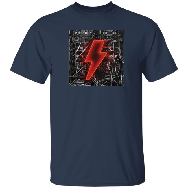 ACDC Merch Bolt N' Wires Black T Shirt Hoodie ACDC Merch Bolt N' Wires Black T Shirt Hoodie