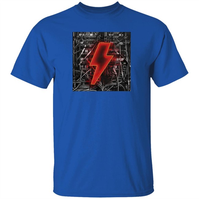 ACDC Merch Bolt N' Wires Black T Shirt Hoodie ACDC Merch Bolt N' Wires Black T Shirt Hoodie