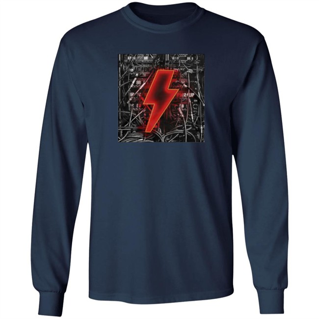 ACDC Merch Bolt N' Wires Black T Shirt Hoodie ACDC Merch Bolt N' Wires Black T Shirt Hoodie