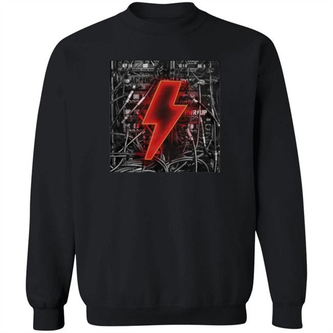 ACDC Merch Bolt N' Wires Black T Shirt Hoodie ACDC Merch Bolt N' Wires Black T Shirt Hoodie