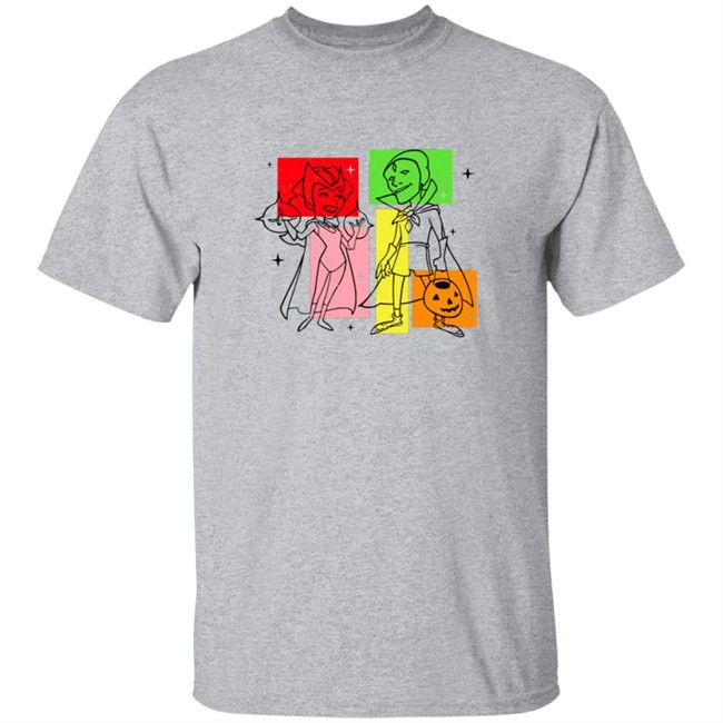 Marvel WandaVision Wanda And Vision 50s Tee Shirt Hoodie Marvel WandaVision Wanda And Vision 50s Tee Shirt Hoodie