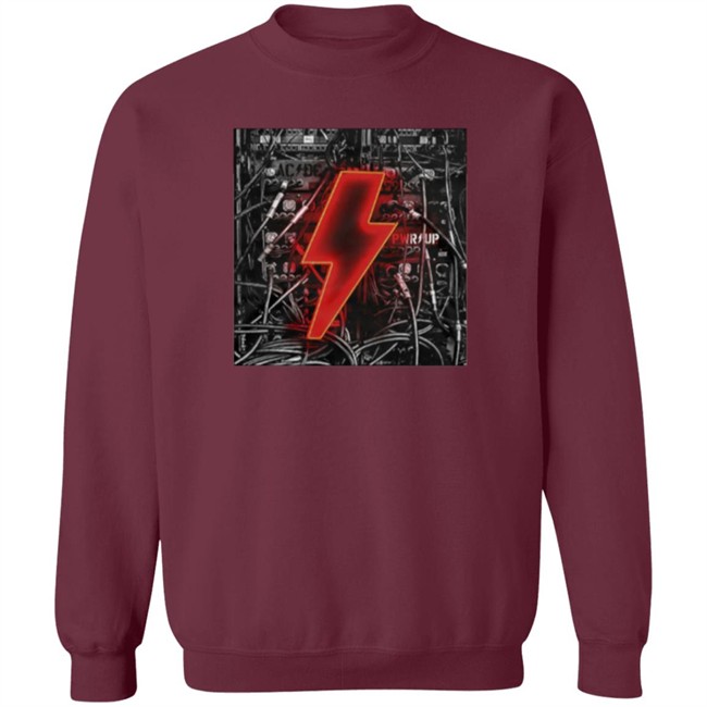 ACDC Merch Bolt N' Wires Black T Shirt Hoodie ACDC Merch Bolt N' Wires Black T Shirt Hoodie