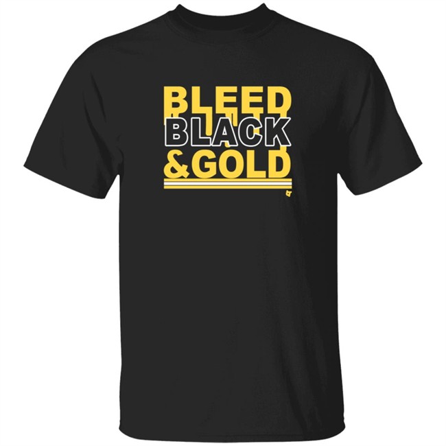 Bleed Black And Gold T Shirt Hoodie