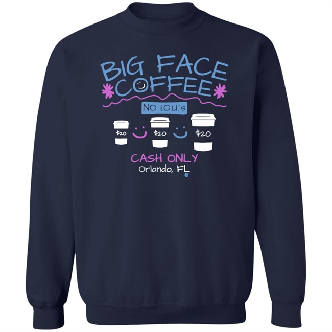 Big Face Coffee Merch T Shirt Big Face Coffee Merch T Shirt