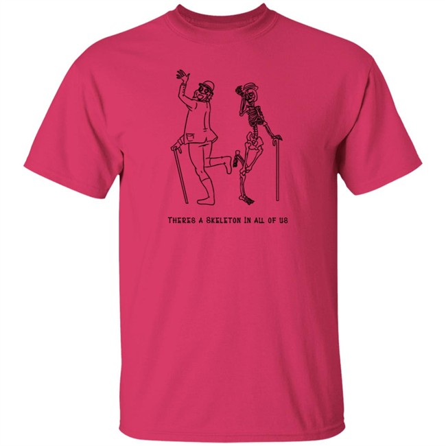 Merchboi Theres a Skeleton in All of Us Orange by CrossinBean Tee Shirt Merchboi Theres a Skeleton in All of Us Orange by CrossinBean Tee Shirt