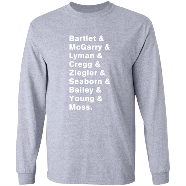 Pop Threads President Bartlet & Staff List Of Names Graphic T Shirt Bartlet Mcgarry Lyman Cregg The West Wing T Shirt Hoodie Pop Threads President Bartlet & Staff List Of Names Graphic T Shirt Bartlet Mcgarry Lyman Cregg The West Wing T Shirt Hoodie