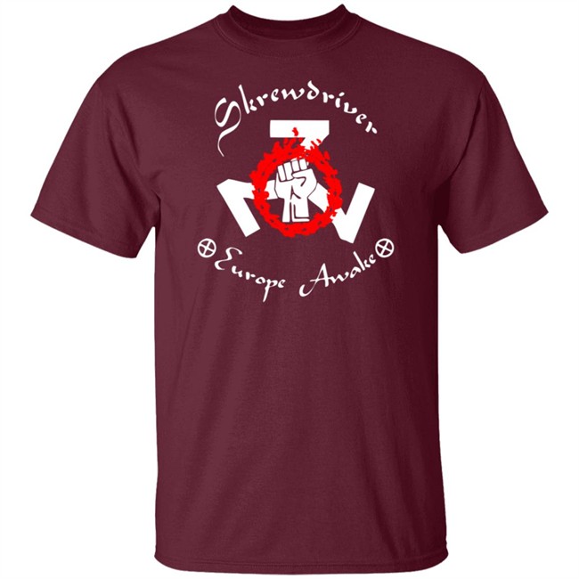 Shane Burley Skrewdriver Europe Tee Shirt Shane Burley Skrewdriver Europe Tee Shirt
