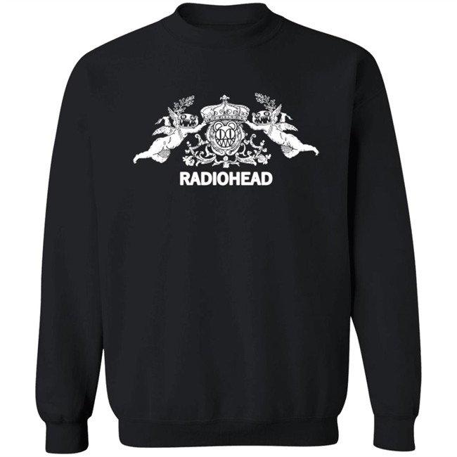 Radiohead Merch Bearhead Crest Anthracite Hoodie Radiohead Merch Bearhead Crest Anthracite Hoodie