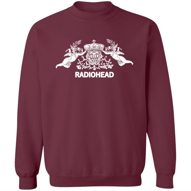 Radiohead Merch Bearhead Crest Anthracite Hoodie Radiohead Merch Bearhead Crest Anthracite Hoodie