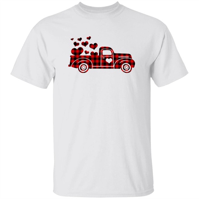 Personalized Red Truck Buffalo Plaid Shirt