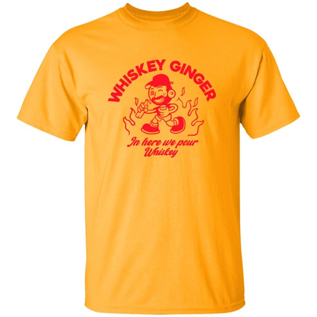 Bad Friends Andrew Santino In Here We Pour Whiskey Gold Tee Shirt Bad Friends Andrew Santino In Here We Pour Whiskey Gold Tee Shirt