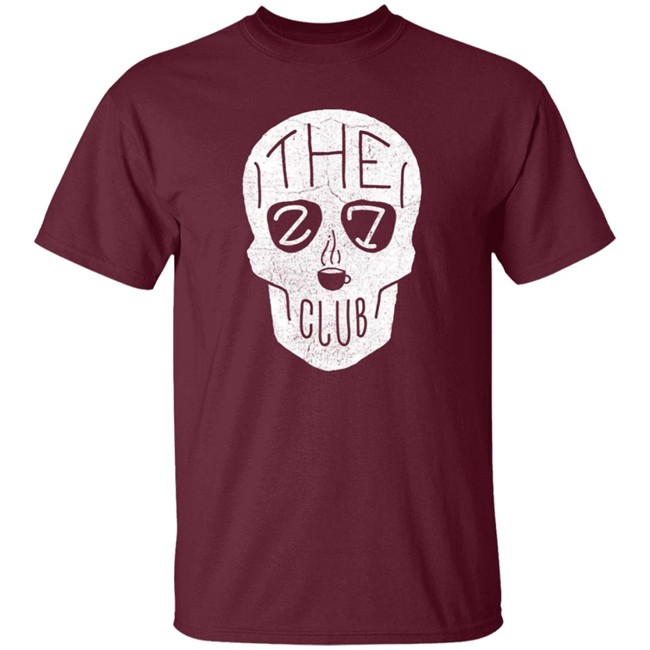 The 27 Club Coffee Store Skull Logo T Shirt The 27 Club Coffee Store Skull Logo T Shirt