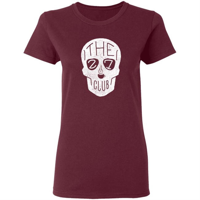The 27 Club Coffee Store Skull Logo T Shirt The 27 Club Coffee Store Skull Logo T Shirt