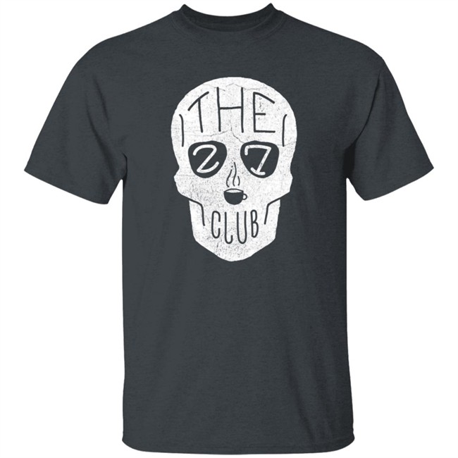 The 27 Club Coffee Store Skull Logo T Shirt The 27 Club Coffee Store Skull Logo T Shirt