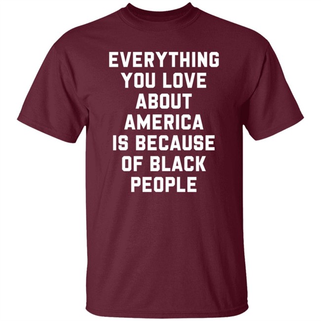 Everything You Love About America Is Because Of Black People T Shirt Ayyoant Everything You Love About America Is Because Of Black People T Shirt Ayyoant