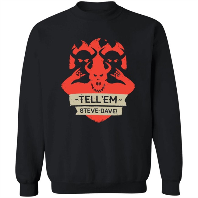 Tesd Merch Tell Em Steve Dave Demonic Shield T Shirt Tesd Merch Tell Em Steve Dave Demonic Shield T Shirt