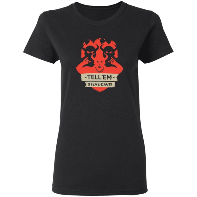 Tesd Merch Tell Em Steve Dave Demonic Shield T Shirt Tesd Merch Tell Em Steve Dave Demonic Shield T Shirt