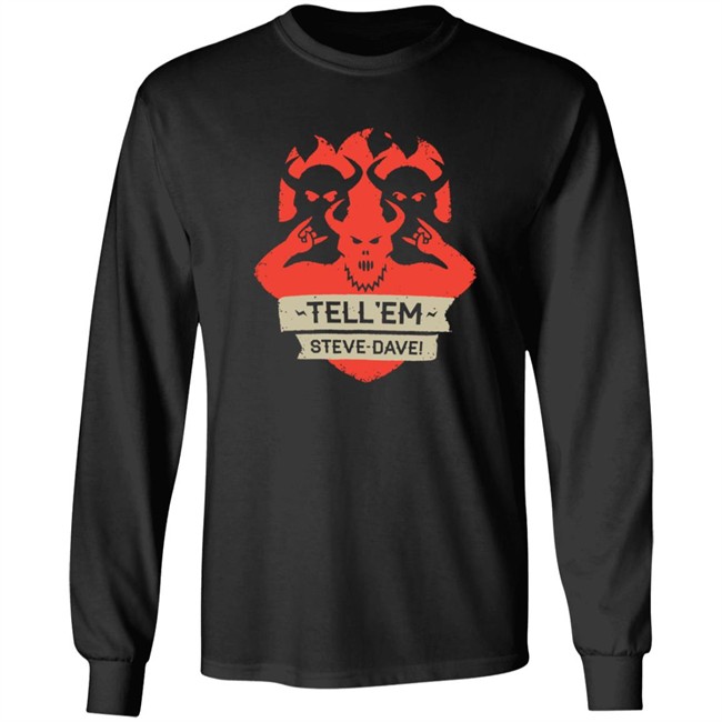 Tesd Merch Tell Em Steve Dave Demonic Shield T Shirt Tesd Merch Tell Em Steve Dave Demonic Shield T Shirt