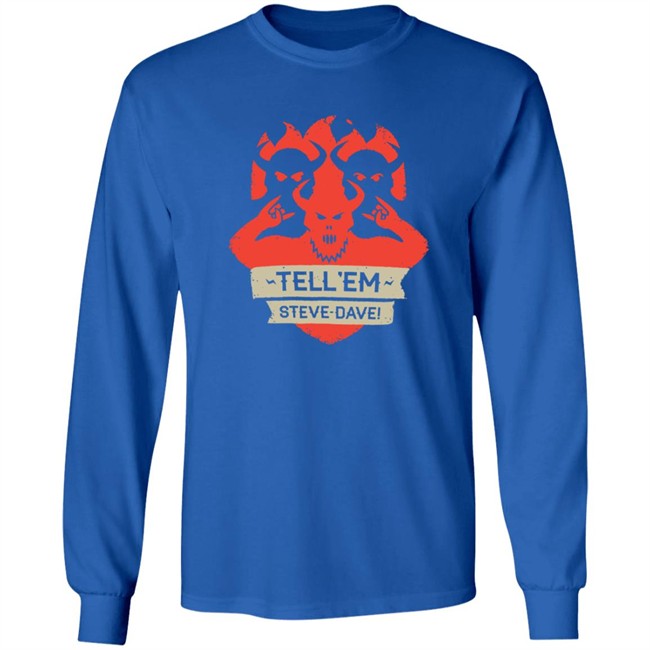 Tesd Merch Tell Em Steve Dave Demonic Shield T Shirt Tesd Merch Tell Em Steve Dave Demonic Shield T Shirt