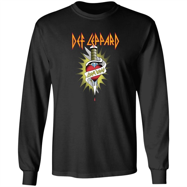 Def Leppard Love Bites Long Sleeve T Shirt Hoodie
