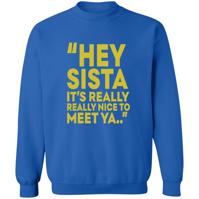 Hey Sista Its Really Really Nice To Meet Ya T Shirt Hey Sista Its Really Really Nice To Meet Ya T Shirt