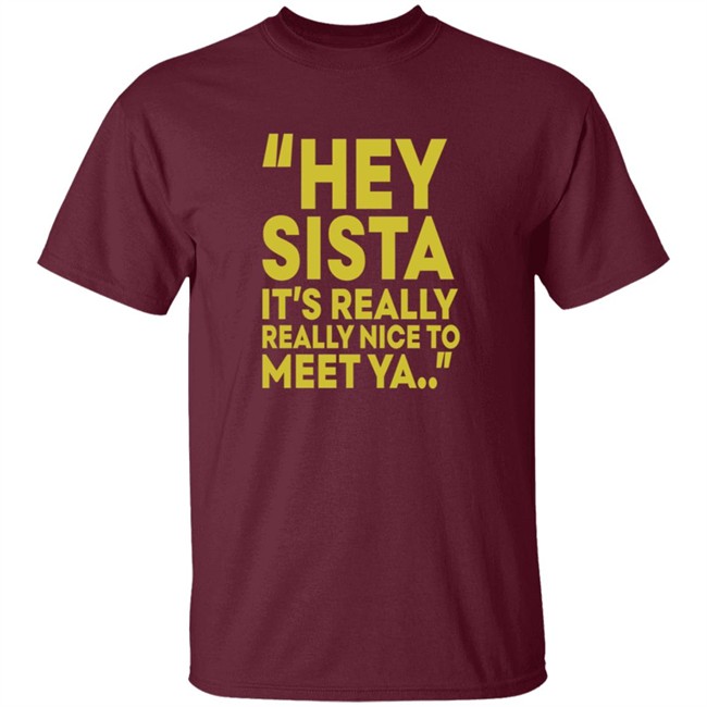 Hey Sista Its Really Really Nice To Meet Ya T Shirt Hey Sista Its Really Really Nice To Meet Ya T Shirt
