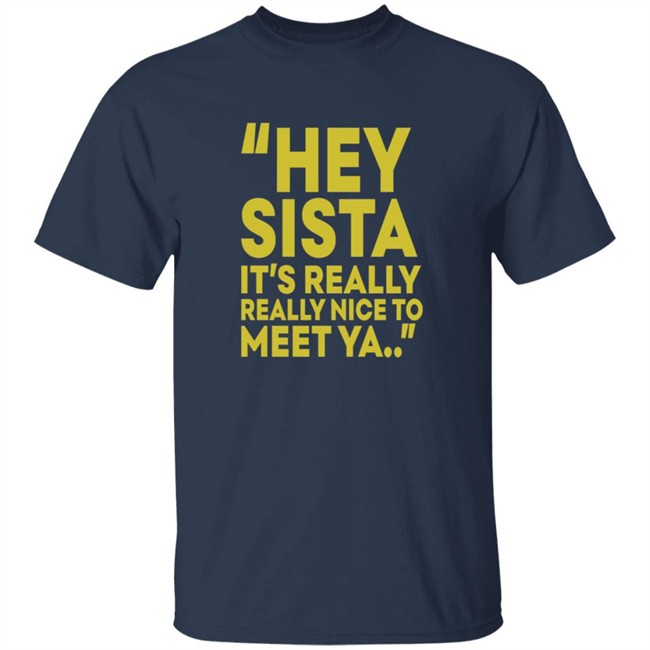 Hey Sista Its Really Really Nice To Meet Ya T Shirt Hey Sista Its Really Really Nice To Meet Ya T Shirt