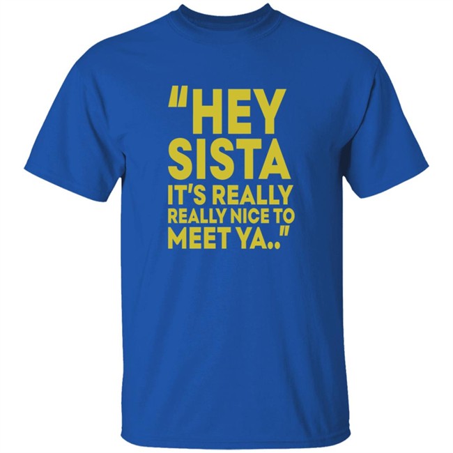Hey Sista Its Really Really Nice To Meet Ya T Shirt Hey Sista Its Really Really Nice To Meet Ya T Shirt