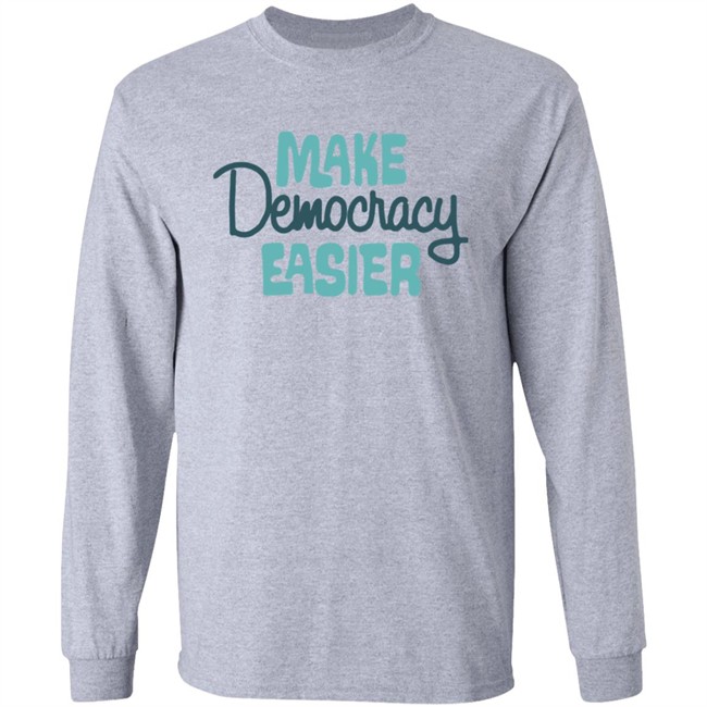 Crooked Media Merch Make Democracy Easier Hoodie Crooked Media Merch Make Democracy Easier Hoodie