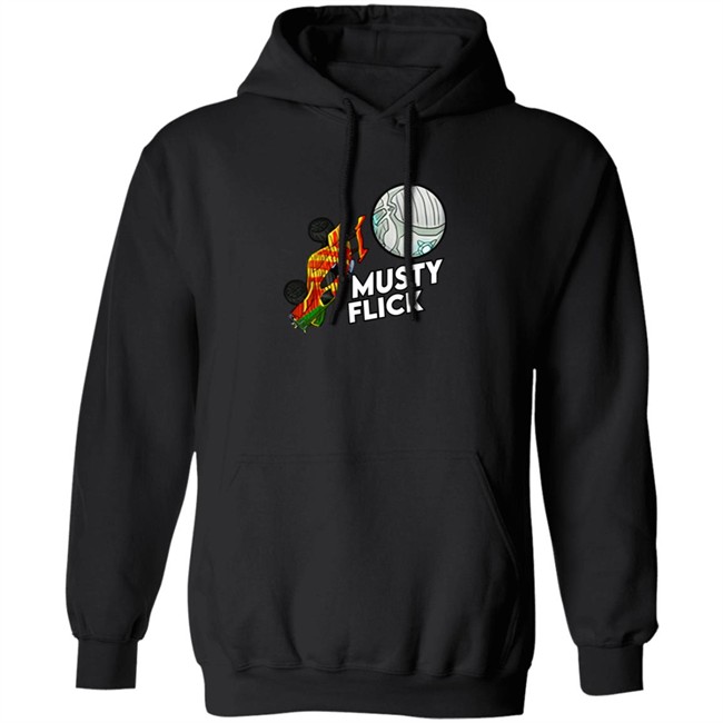 Amustycow Merch Musty Flick Red and Orange Car Hoodie Amustycow Merch Musty Flick Red and Orange Car Hoodie