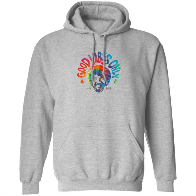 Pop Culture Merch Bob Ross Good Vibes Only Graphic Tee Shirt Pop Culture Merch Bob Ross Good Vibes Only Graphic Tee Shirt
