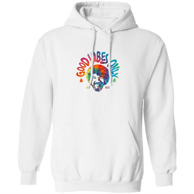 Pop Culture Merch Bob Ross Good Vibes Only Graphic Tee Shirt Pop Culture Merch Bob Ross Good Vibes Only Graphic Tee Shirt
