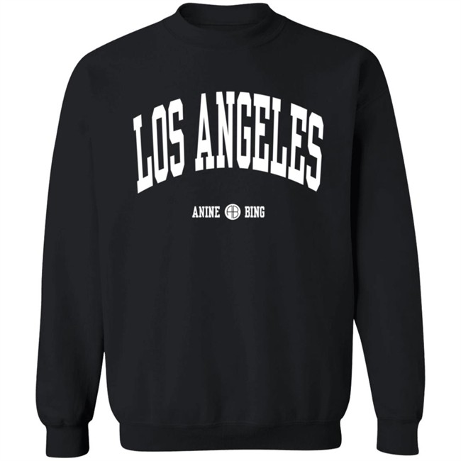 Anine Bing Los Angeles Crewneck Sweatshirt Black Anine Bing Los Angeles Crewneck Sweatshirt Black
