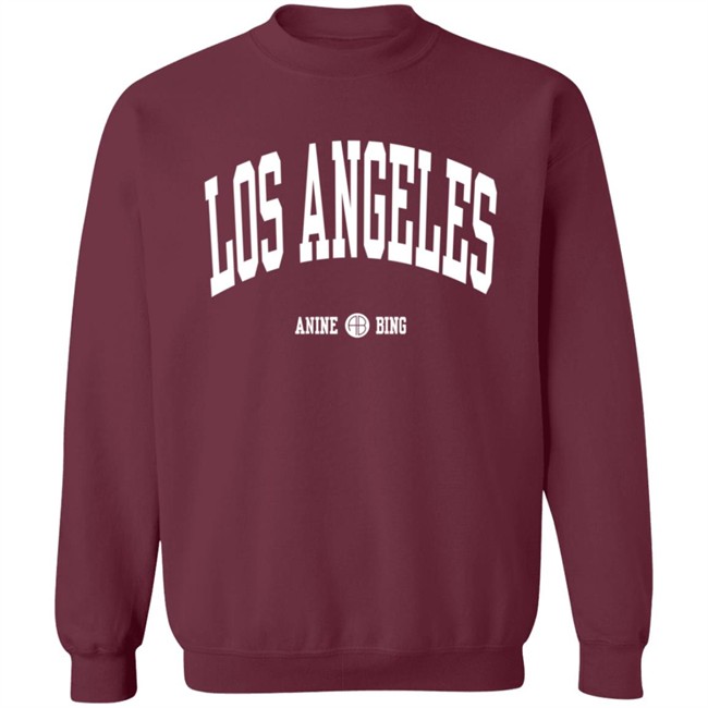 Anine Bing Los Angeles Crewneck Sweatshirt Black Anine Bing Los Angeles Crewneck Sweatshirt Black