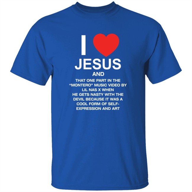 Pizzaslime Store Merch I Love Jesus And Montero T Shirt Lilnasx Pizzaslime Store Merch I Love Jesus And Montero T Shirt Lilnasx