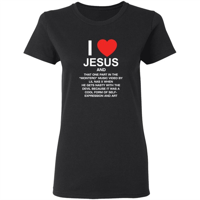 Pizzaslime Store Merch I Love Jesus And Montero T Shirt Lilnasx Pizzaslime Store Merch I Love Jesus And Montero T Shirt Lilnasx
