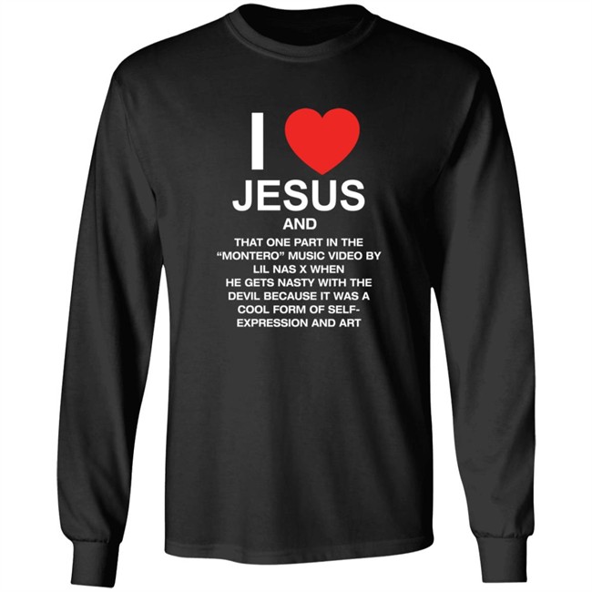 Pizzaslime Store Merch I Love Jesus And Montero T Shirt Lilnasx Pizzaslime Store Merch I Love Jesus And Montero T Shirt Lilnasx