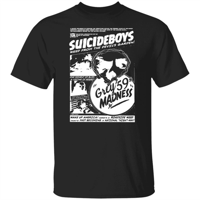 G59 Records Merch Grey59 Madness T Shirt Black G59 Records Merch Grey59 Madness T Shirt Black