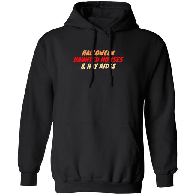 Hang - Wicked Cat Clothing Halloween Haunted Houses And Hay Rides Hoodie