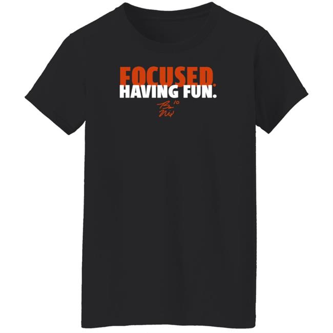 BreakingT Bo Nix Focused And Having Fun Shirt BreakingT Bo Nix Focused And Having Fun Shirt
