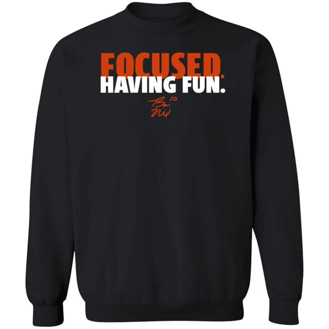 BreakingT Bo Nix Focused And Having Fun Shirt BreakingT Bo Nix Focused And Having Fun Shirt