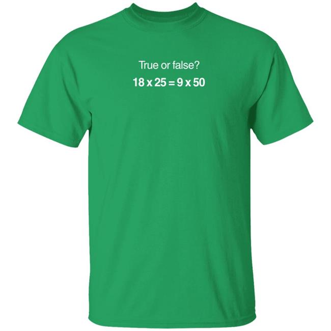 True Or False 18X25=9X50 Shirt Kim Charlton